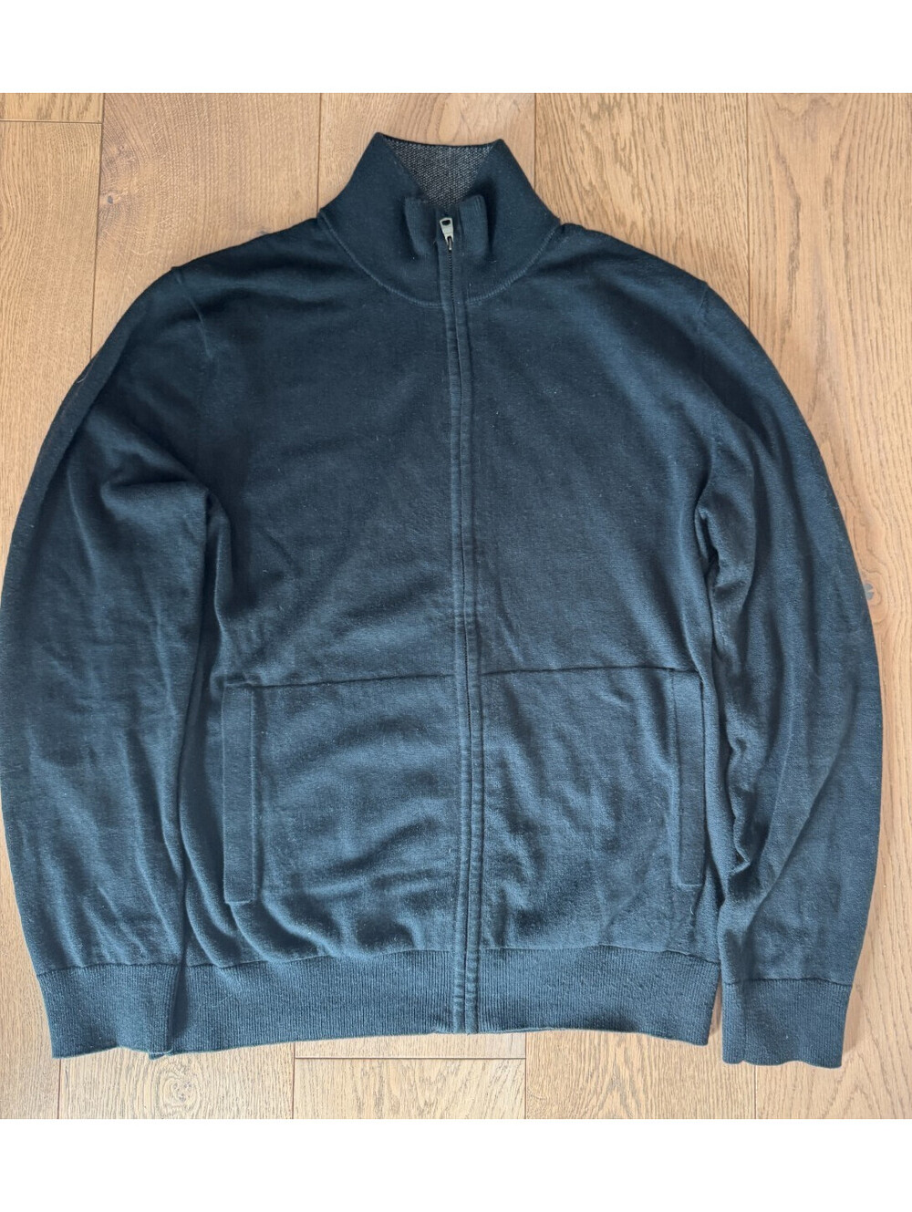 Banana Republic Mens Cotton Cashmere Zip Sweater (Medium)